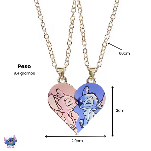 Collar Dúo Stitch & Angel (Par)