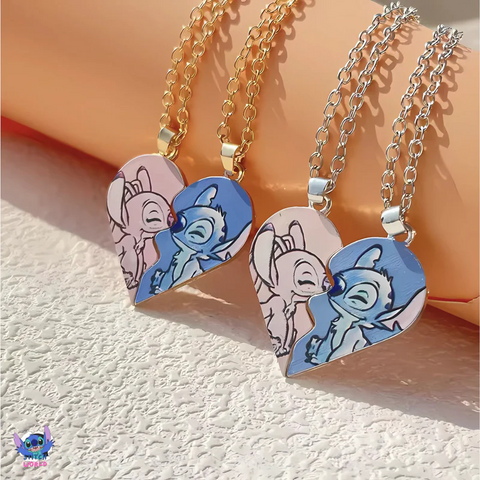 Collar Dúo Stitch & Angel (Par)