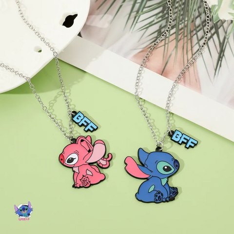 Collar Dúo Stitch & Angel (Par)